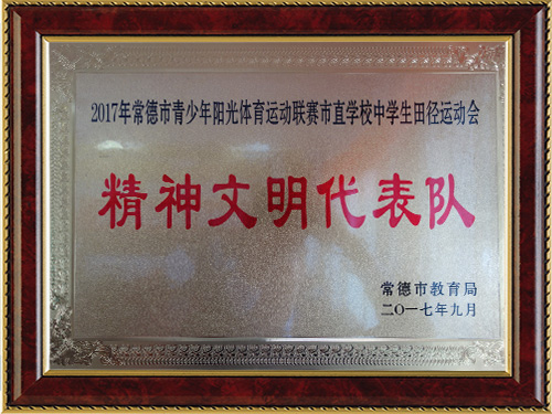 2017年常德市青少年田径运动会-精神文明代表队